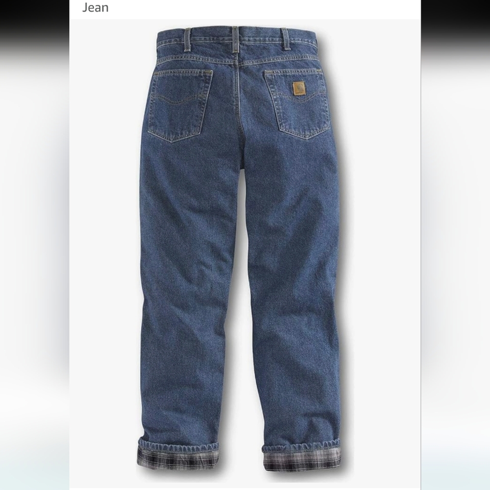 Carhartt Men's Relaxed Fit Flannel Lined Blue Jeans Sz.34x28